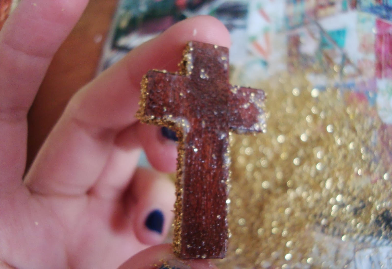 Crafting together Cruces de glitter