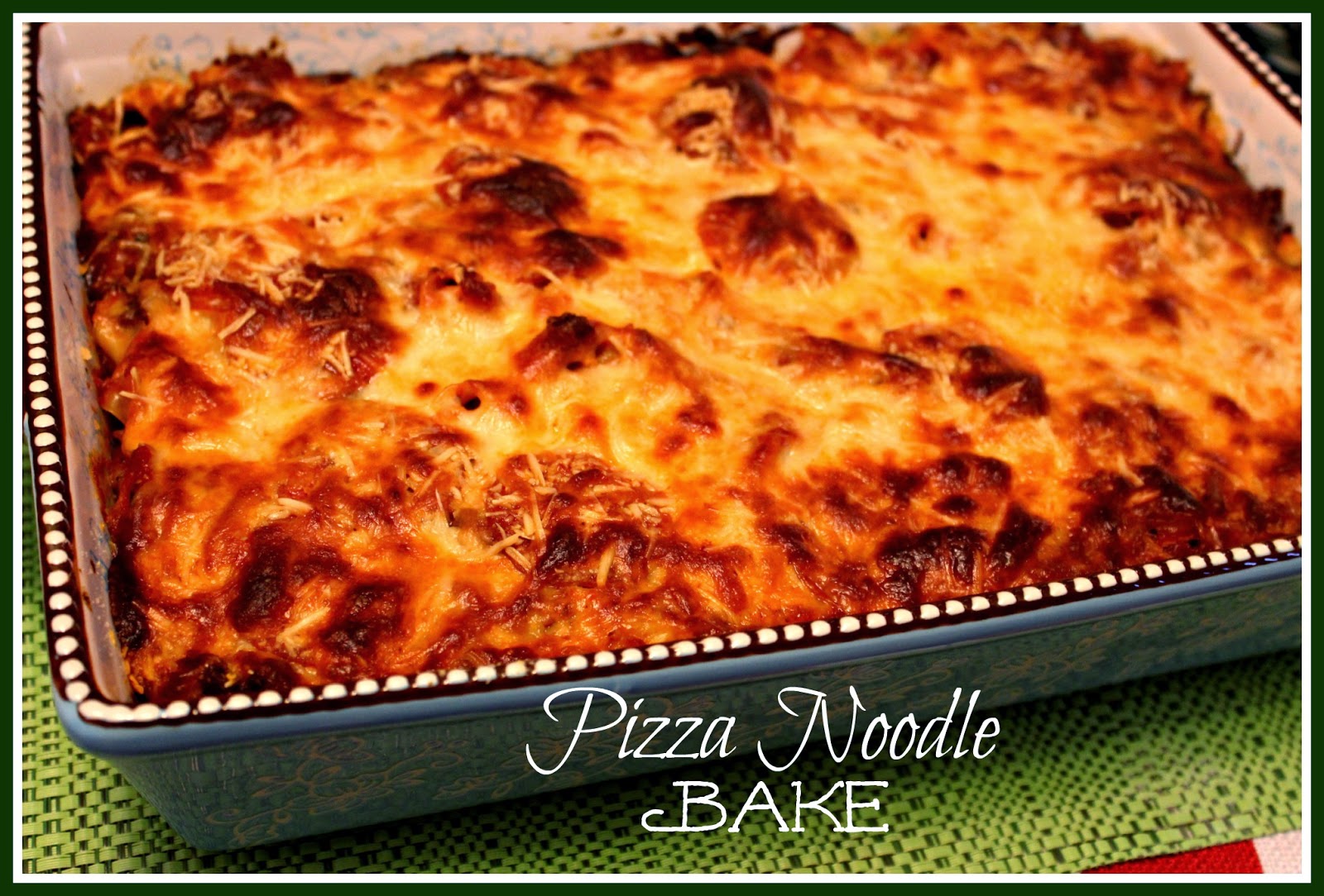 Sweet Tea and Cornbread Pizza Noodle Bake!