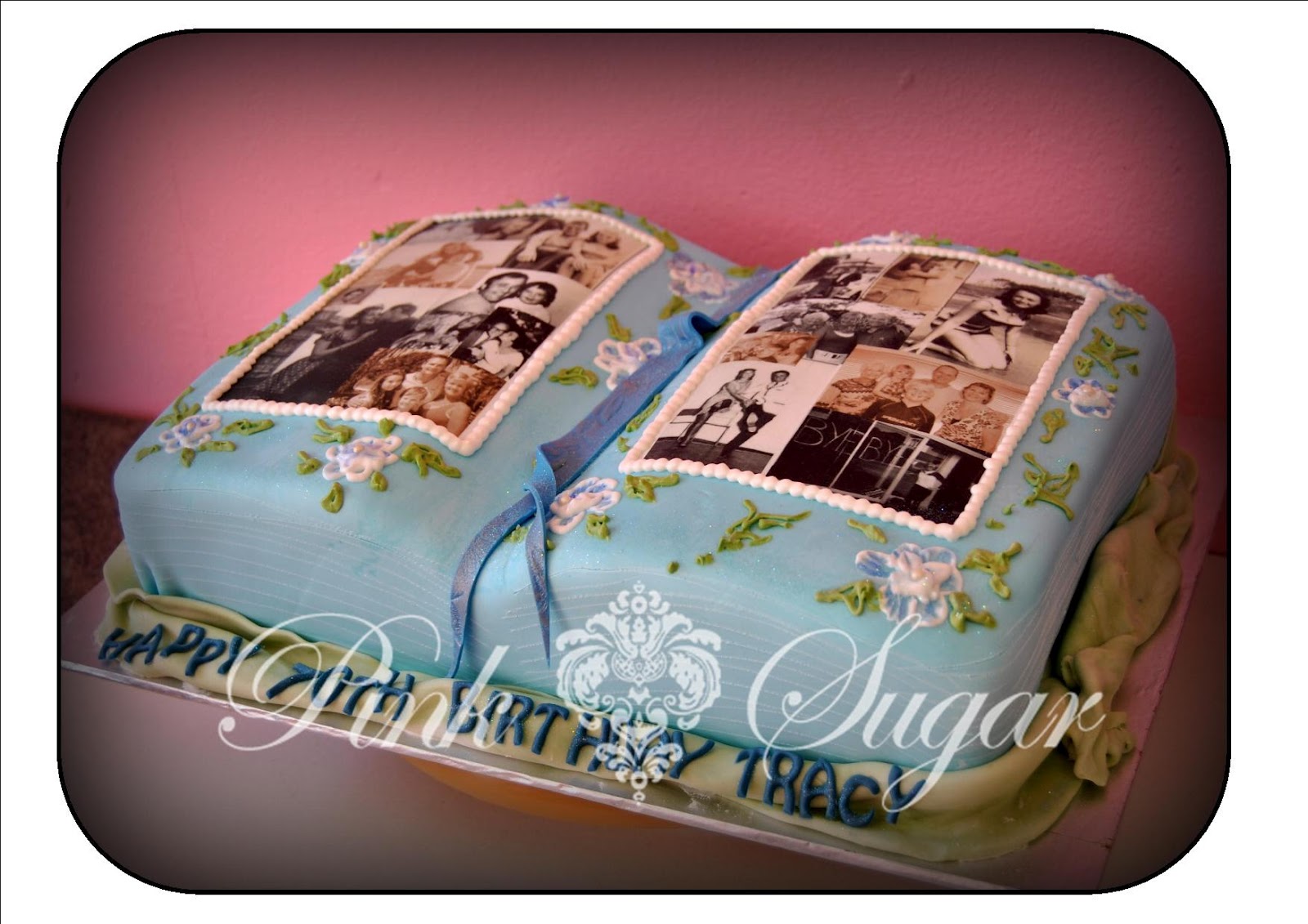 Pink Sugar Photo Album Cake for a Special Anniversary...