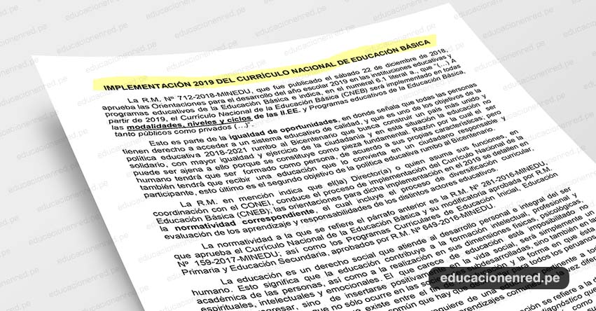 ANÁLISIS: Implementación 2019 del Currículo Nacional de Educación Básica (Fernando Gamarra Morales) ANÁLISIS: Implementación 2019 del Currículo Nacional de Educación Básica (Fernando Gamarra Morales)
