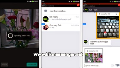 Envia videos cortos a tus amigos con Video for Kik