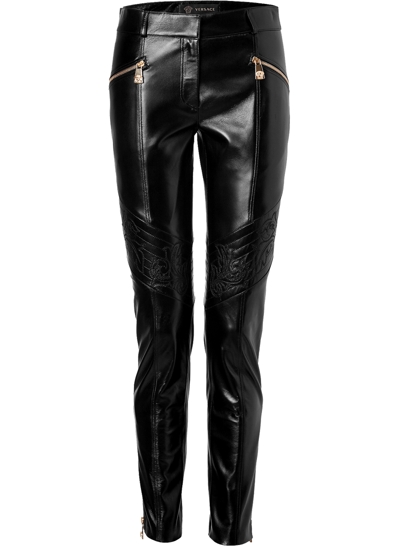 Black Leather Dress Pants HD