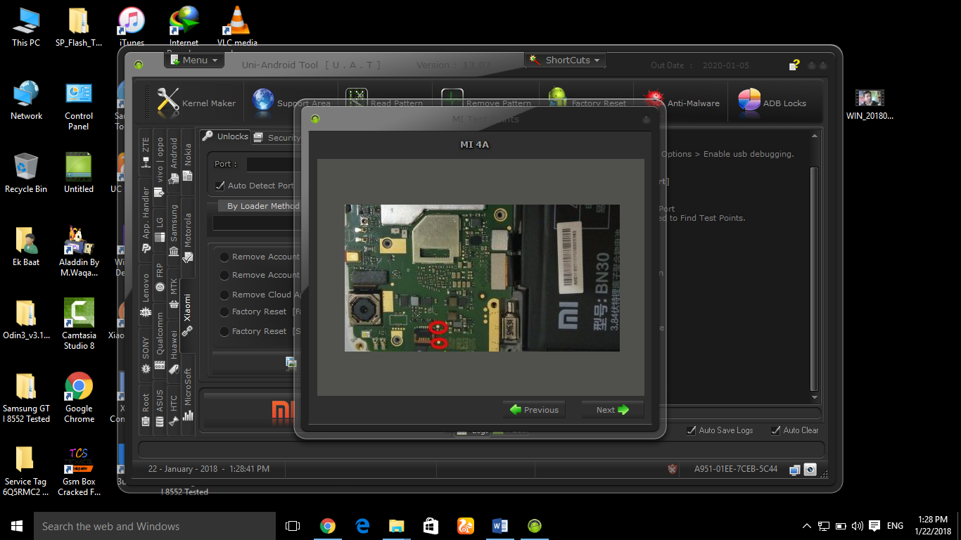 Ek Baat Remove MI Account from Redmi 4A Testing Point of EDL Mode of