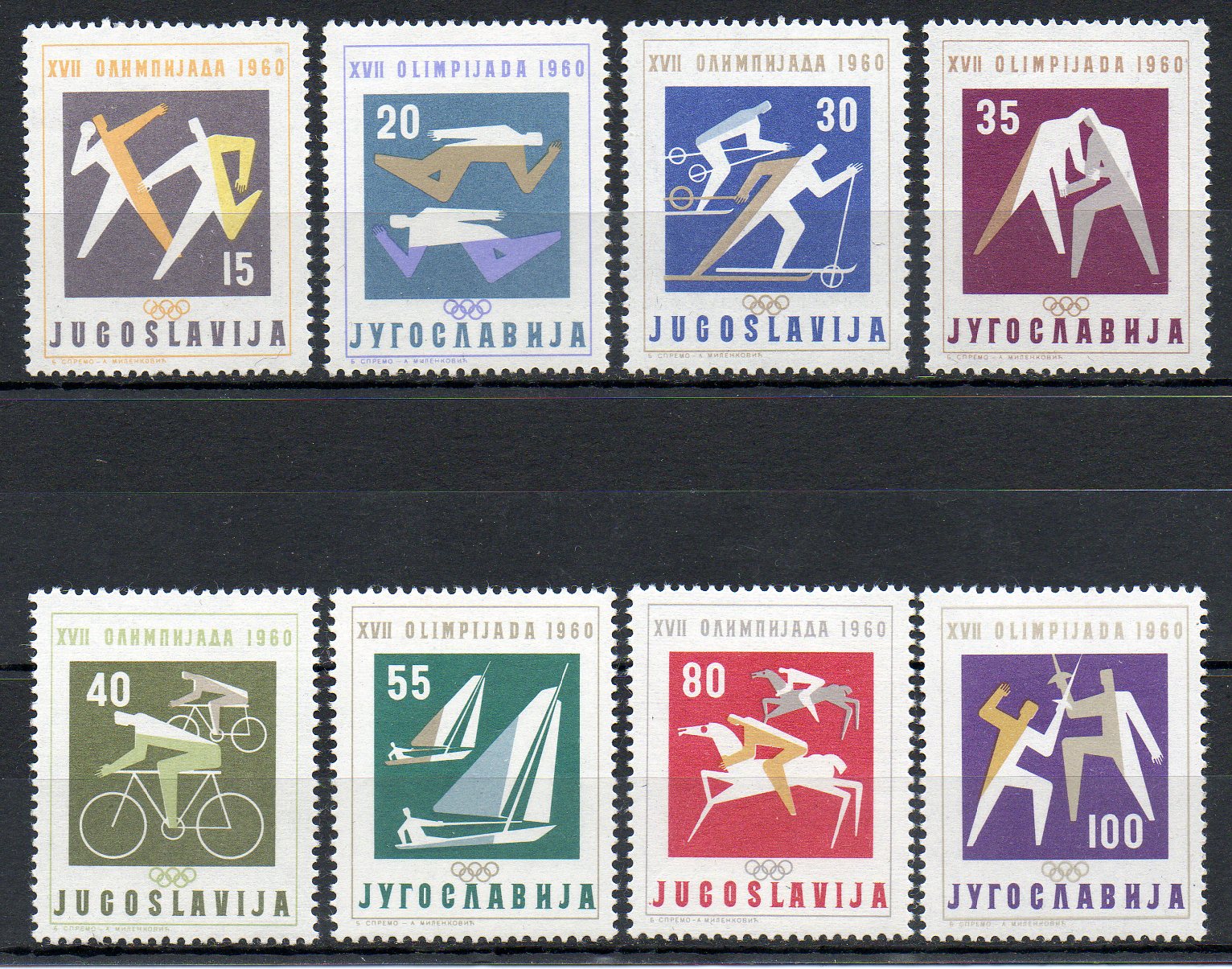 PHILATELY * KAZIK * JUGOSŁAWIA 1960 XVII I.O. *RZYM* 1960