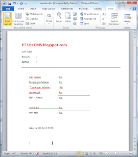 Making paychecks with mail merge in Office 2010  EKO 