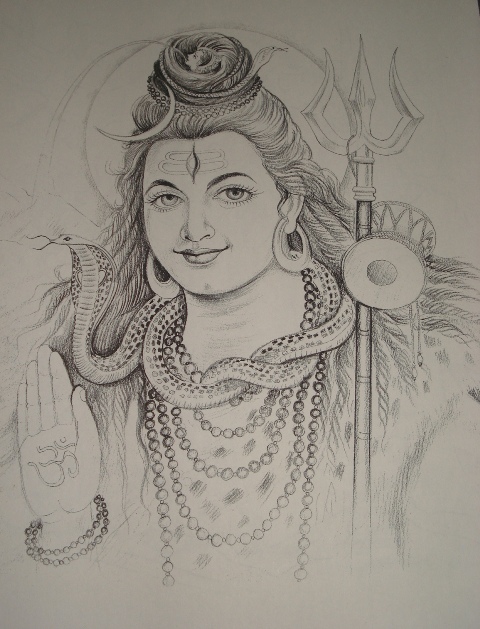 Pencil Sketch Of God Shiva - pencildrawing2019