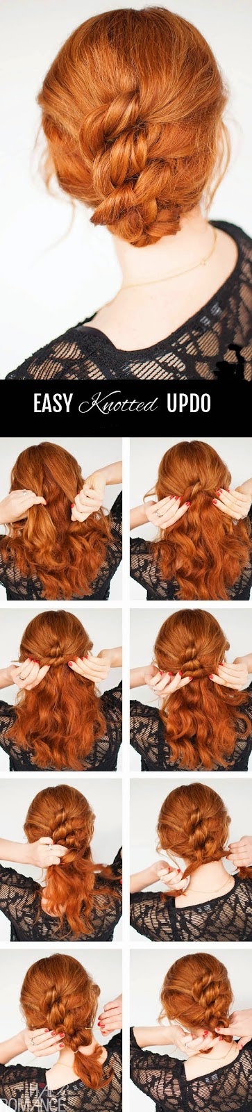 EASY KNOTTED HAIRSTYLE TUTORIAL}