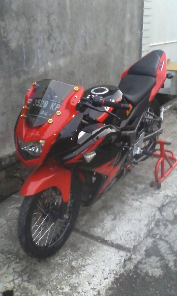 Modifikasi Ninja rr merah new simple keren - Modif Ganteng