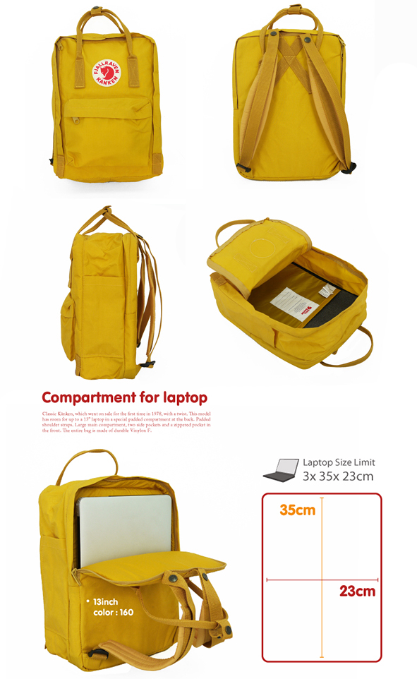 ukuran tas kanken classic