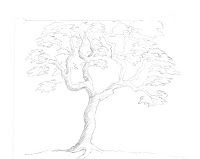 Art by Aunt Marcy Simple Pencil Drawing of a Tree 