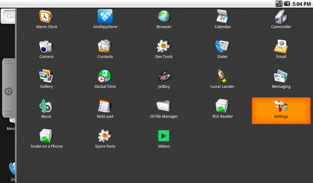 desktop of Android x86