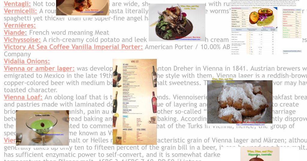 Wine Dine and Play The Grand food and Beverage Dictionary Part 8 "H"