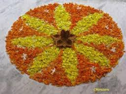 Simple Flower Rangoli Simple Flower Rangoli