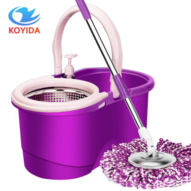 KOYIDA Mop Bucket Magic Spin Mop Bucket Double Drive Hand Pressure With