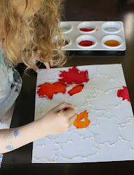 fall leaf watercolor leaves crafts glue autumn fun resist painting paint cool kid idea activities watercolour water projects colors gun