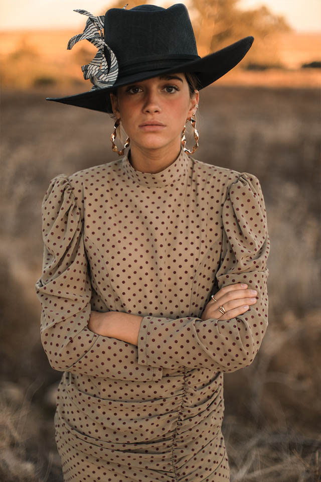 vogana vestido invitada fiesta boda invierno lunares look traje chaqueta