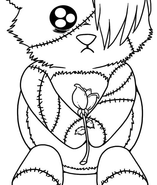 emo gothic coloring pages - photo #4