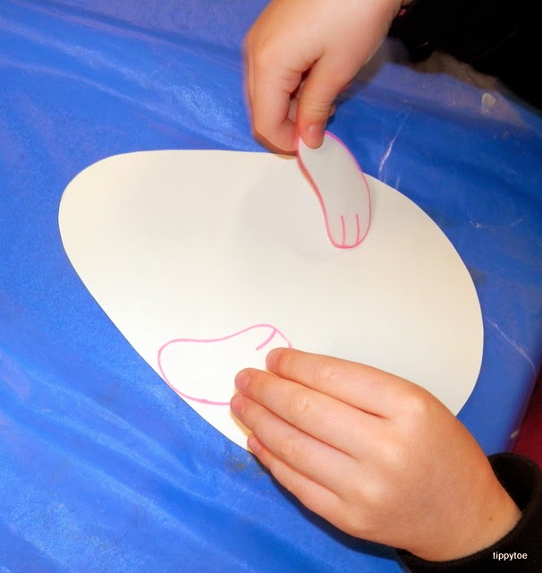 Tippytoe Crafts Hand and Footprint Bunny Craft