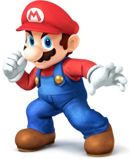 Mario Bros Dibujo de Mario Bros listo para actuar y a colores