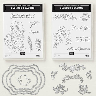 blended seasons bundle, fall card, thank you, stampin up