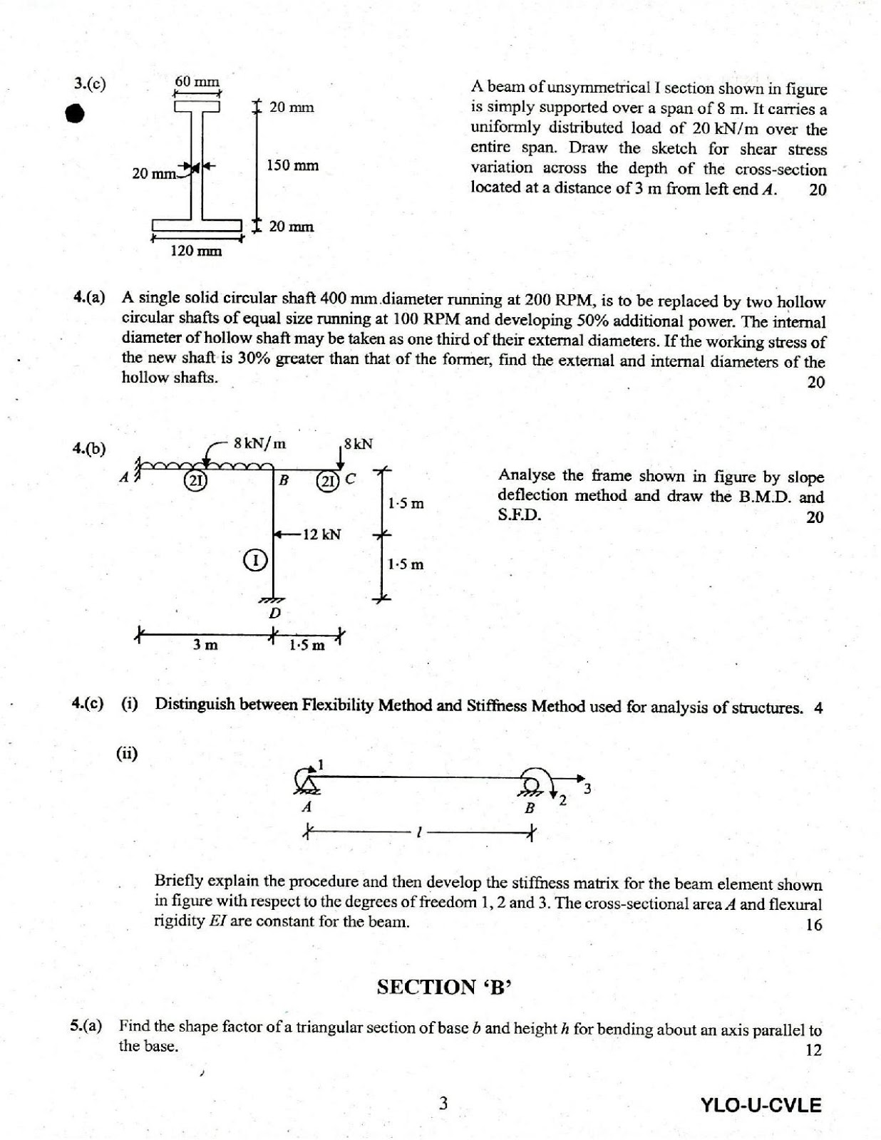 UPSC Exam of ESE 2018 for Civil Engineering ESE 2018 Civil Engineering quetsion paper 03