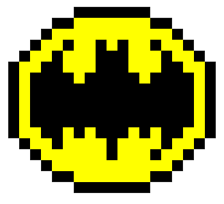 Batman sign logo pixel art ideas