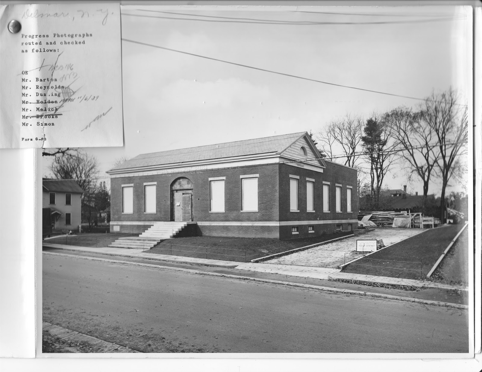 Bethlehem NY History The Delmar Post Office under construction