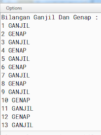 Menentukan Bilangan Ganjil Genap (BlueJ)