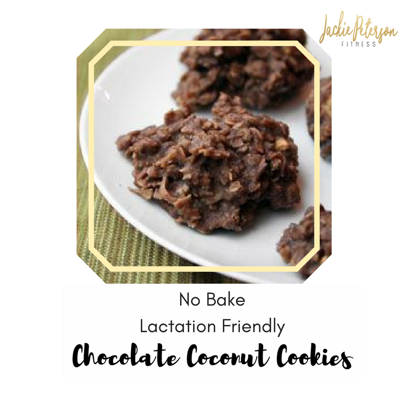 No Bake {Lactation Friendly} Coconut Chocolate Cookies A Fit Mom Inspired