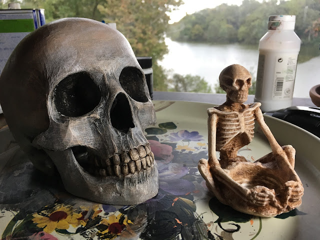 3D printed skull and skeleton votive via foobella.blogspot.com