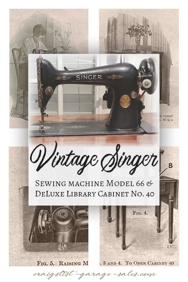 Vintage 1926 Singer Class 66 Sewing Machine and No. 40 125