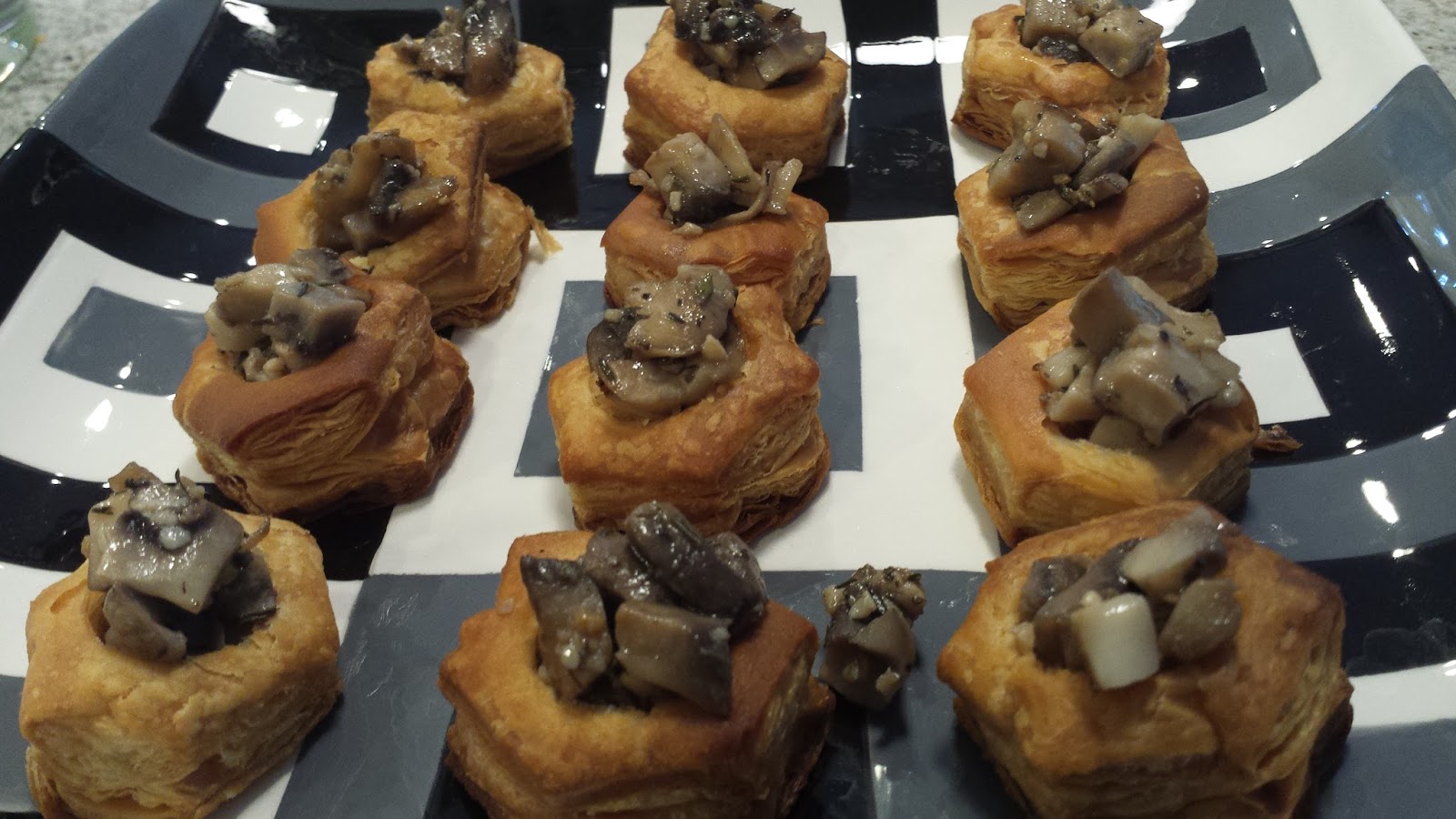 Mushroom puff pastry appetizer