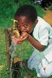 Drinking fresh water in Africa