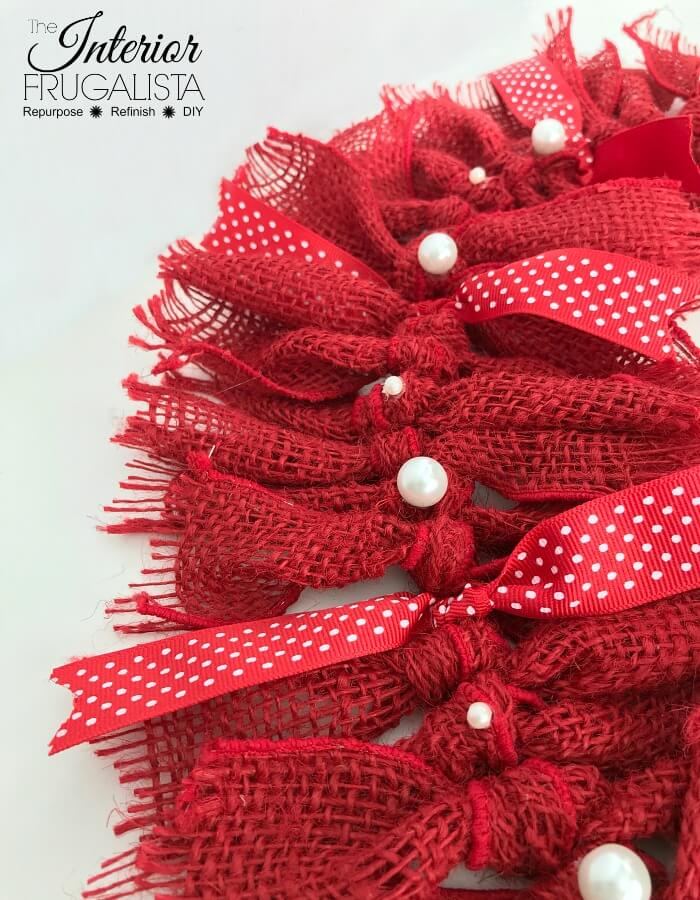 Heart Fabric Rag Wreath Tutorial - The Polka Dot Chair