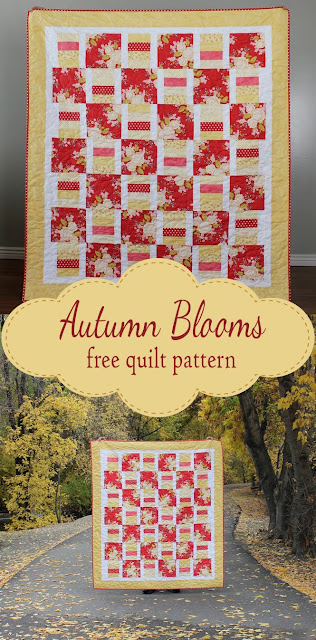 Autumn Blooms - a free quilt pattern from A Bright Corner