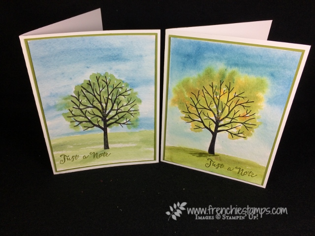 Brusho on Sheltering Tree Brusho, Watercolor, sheltering tree, stampin'up!,
