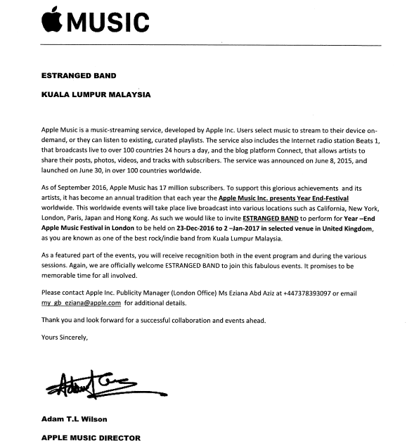 estranged scammed by apple music impersonator thehive asia apple music letter