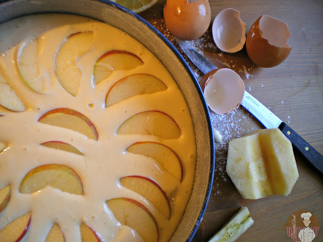 Tarta de manzanas, receta de Doña Cristina: Antes de hornear