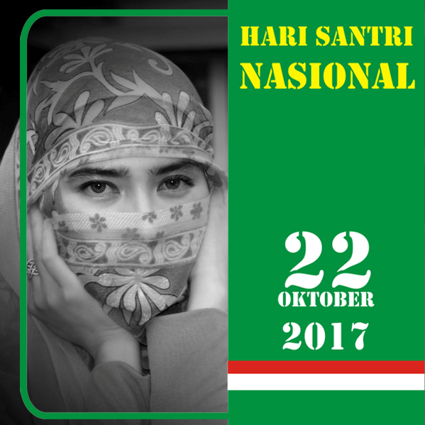 Desain Frame Bingkai Foto Hari Santri Nasional Art