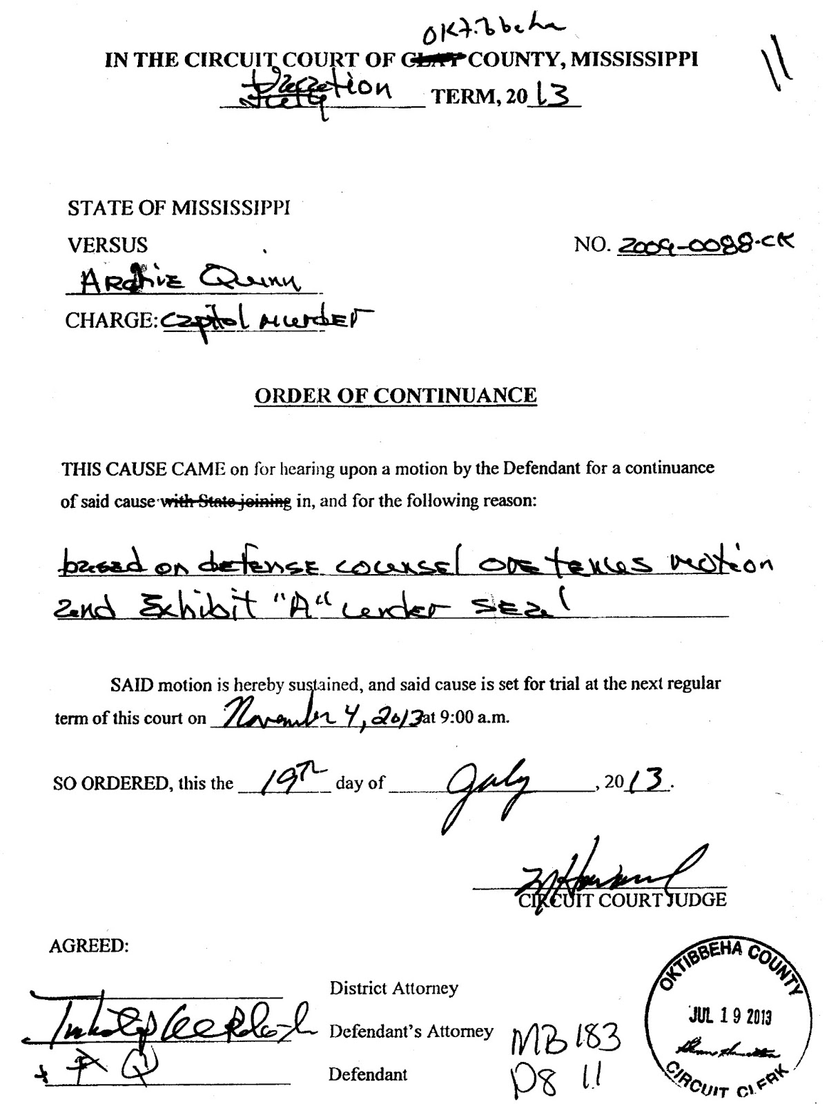 jackson health continuance jambalaya lumumba order