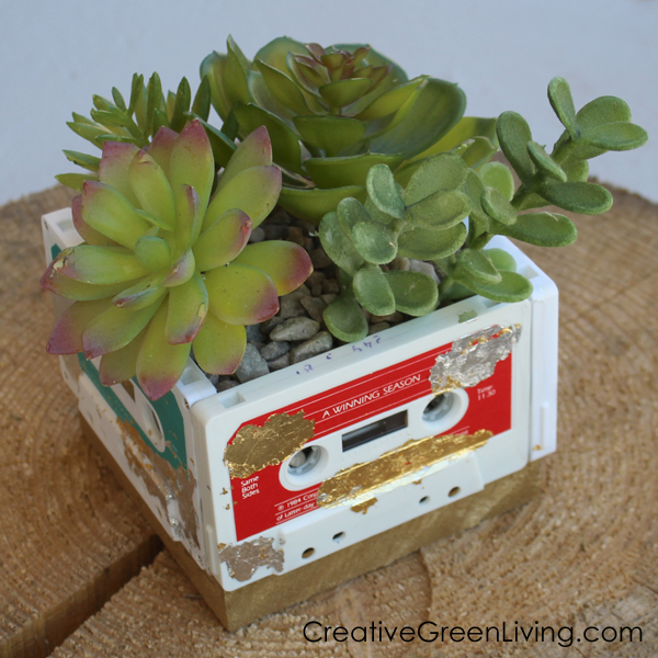 Make a Recycled Cassette Tape Succulent Planter Creative Green Living