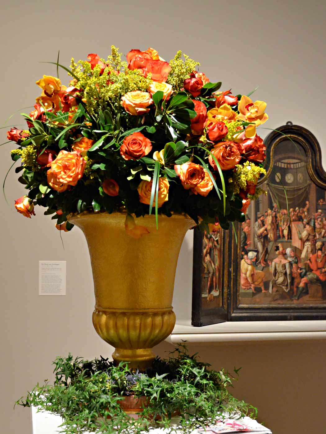 Milwaukee Art Museum Art in Bloom flower arrangement