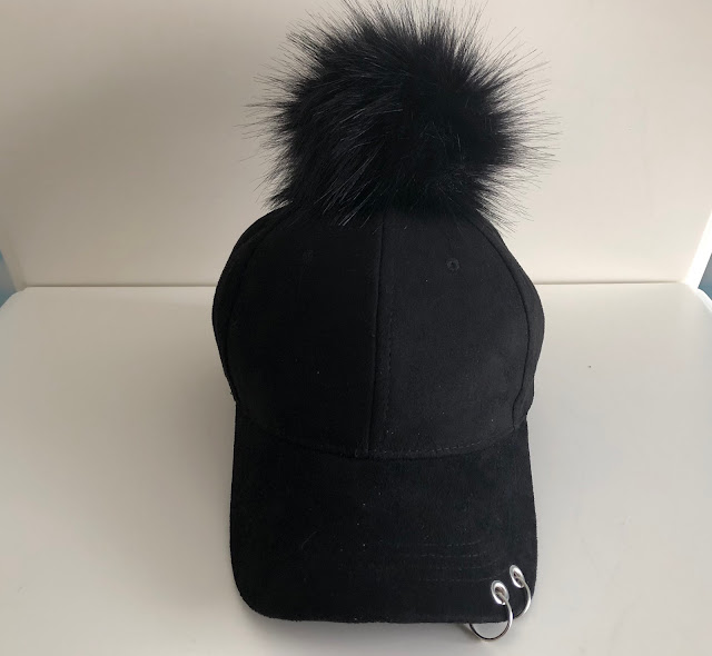 Pom Baseball Hat with Hoop Ring