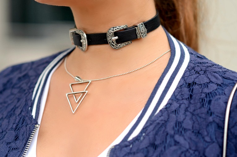 Zara western belt choker