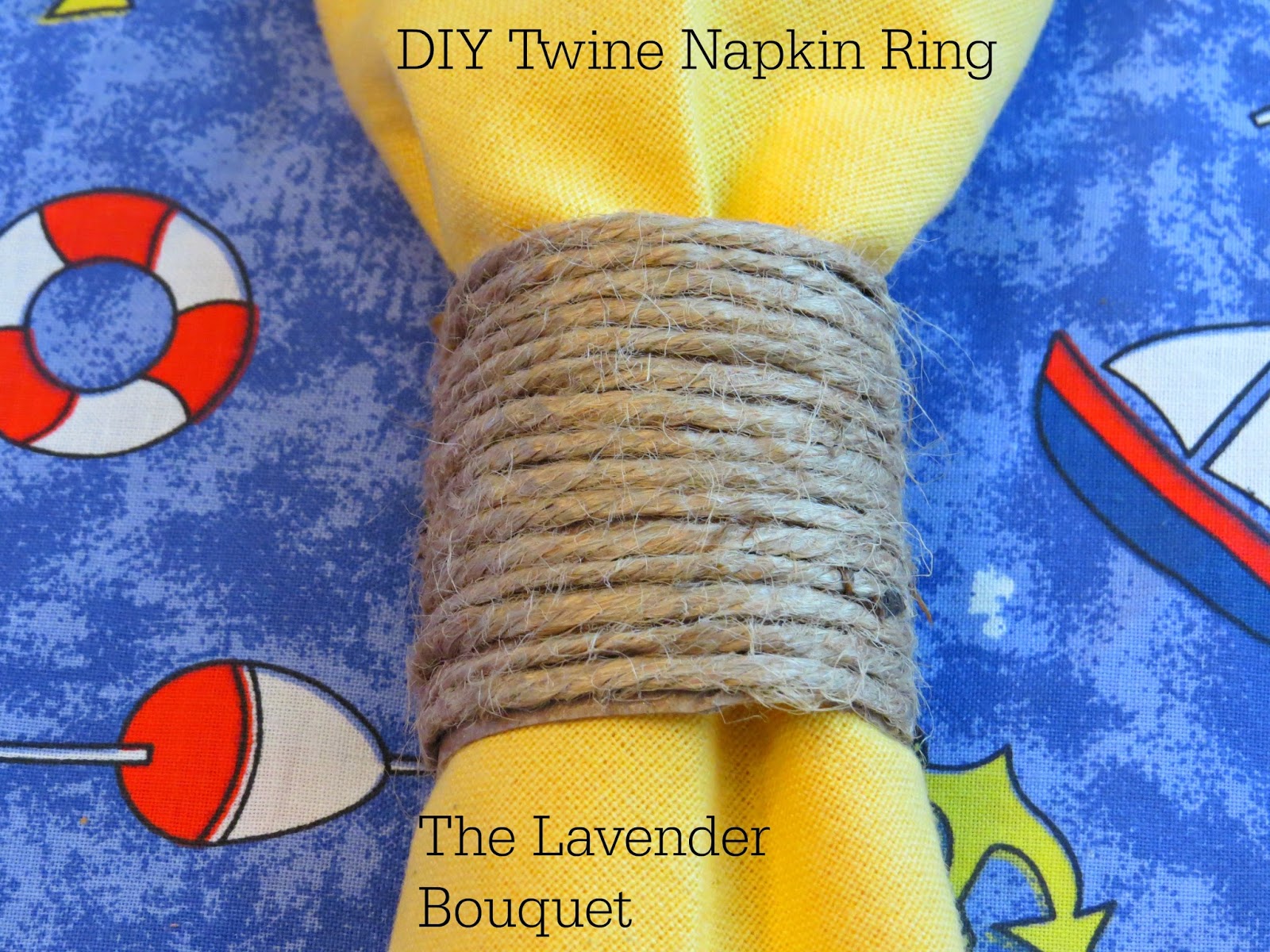 The Lavender Bouquet DIY TWINE NAPKIN RING
