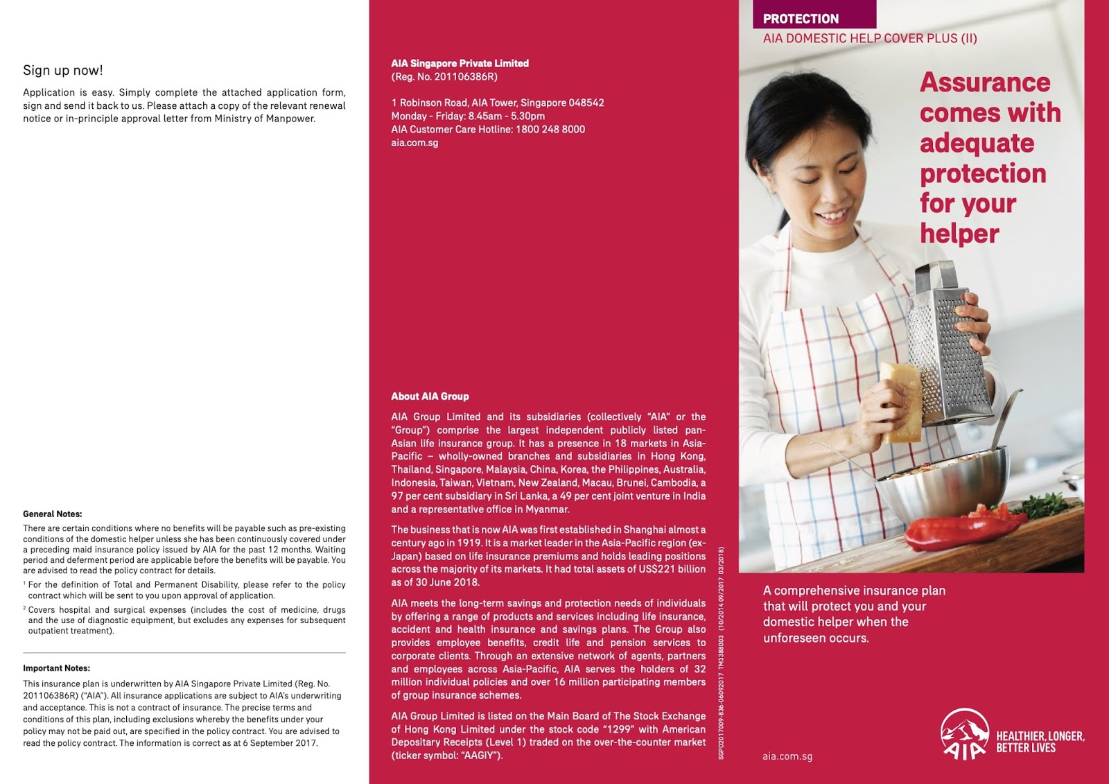 Insurance Brochure AIA DOMESTIC HELP COVER PLUS (II)