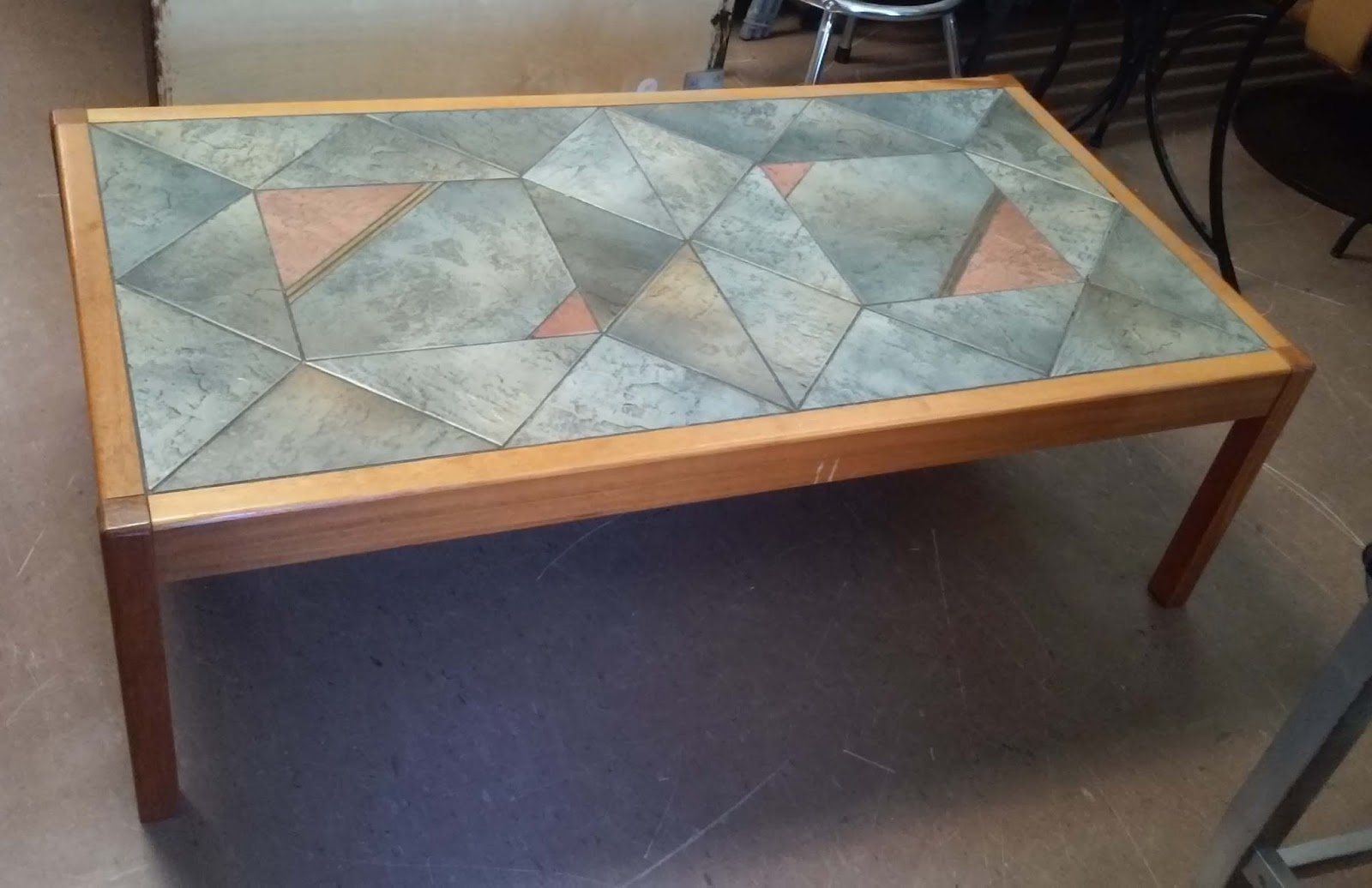 UHURU FURNITURE & COLLECTIBLES SOLD **REDUCED**Stone Inlay Coffee