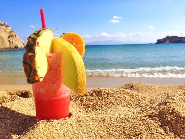 Super Paradise beach bar cocktails