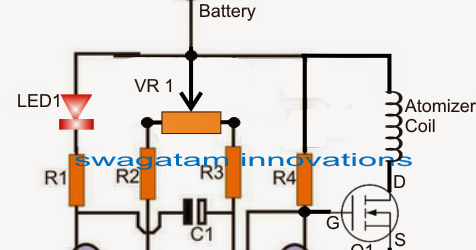 Easy Electronic Circuits: Atomizer Heat Controller Circuit