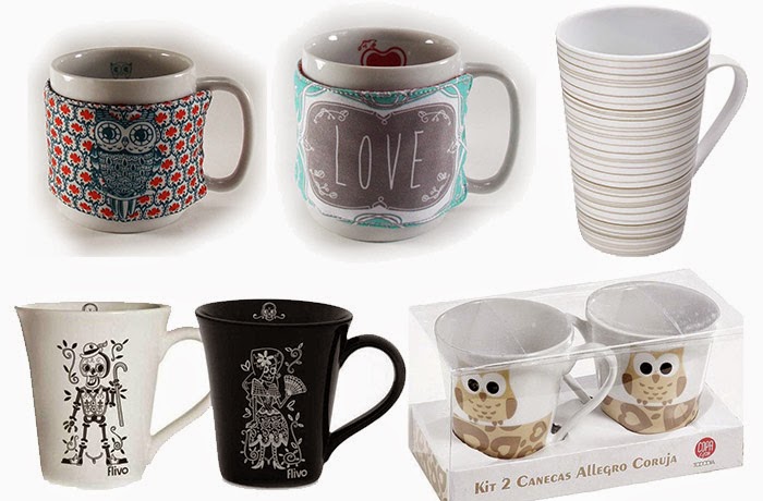Canecas para completar sua decoração da loja online Mobly decoração - canecas